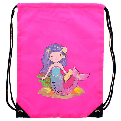 Personalised Mermaid Pink Swim Bag Textiles Everything Personal