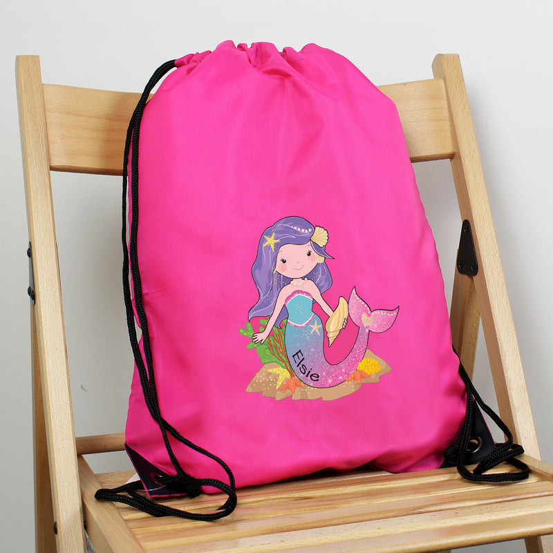 Personalised Mermaid Pink Swim Bag Textiles Everything Personal