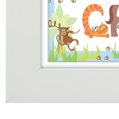Personalised Blue Animal Alphabet Frame Framed Prints & Canvases Everything Personal