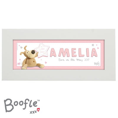 Personalised Boofle It's a Girl Name Frame Framed Prints & Canvases Everything Personal