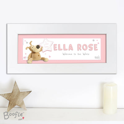 Personalised Boofle It's a Girl Name Frame Framed Prints & Canvases Everything Personal