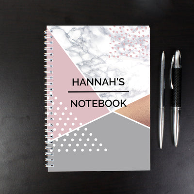 Personalised Geometric A5 Notebook Stationery & Pens Everything Personal