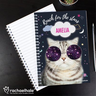 Personalised Space Cat A5 Notebook Stationery & Pens Everything Personal