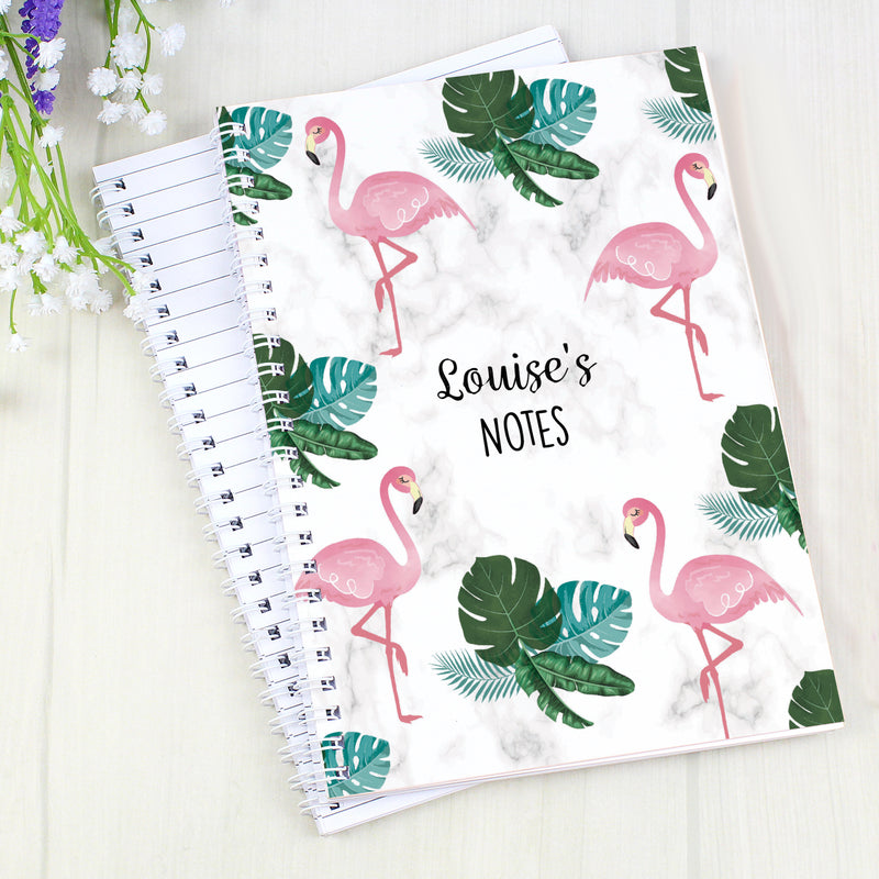 Personalised Flamingo A5 Notebook Stationery & Pens Everything Personal