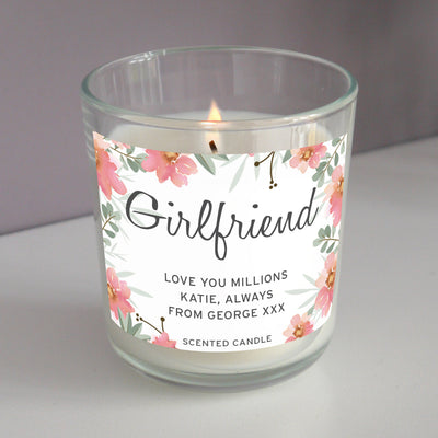 Personalised Floral Sentimental Scented Jar Candle Candles & Reed Diffusers Everything Personal