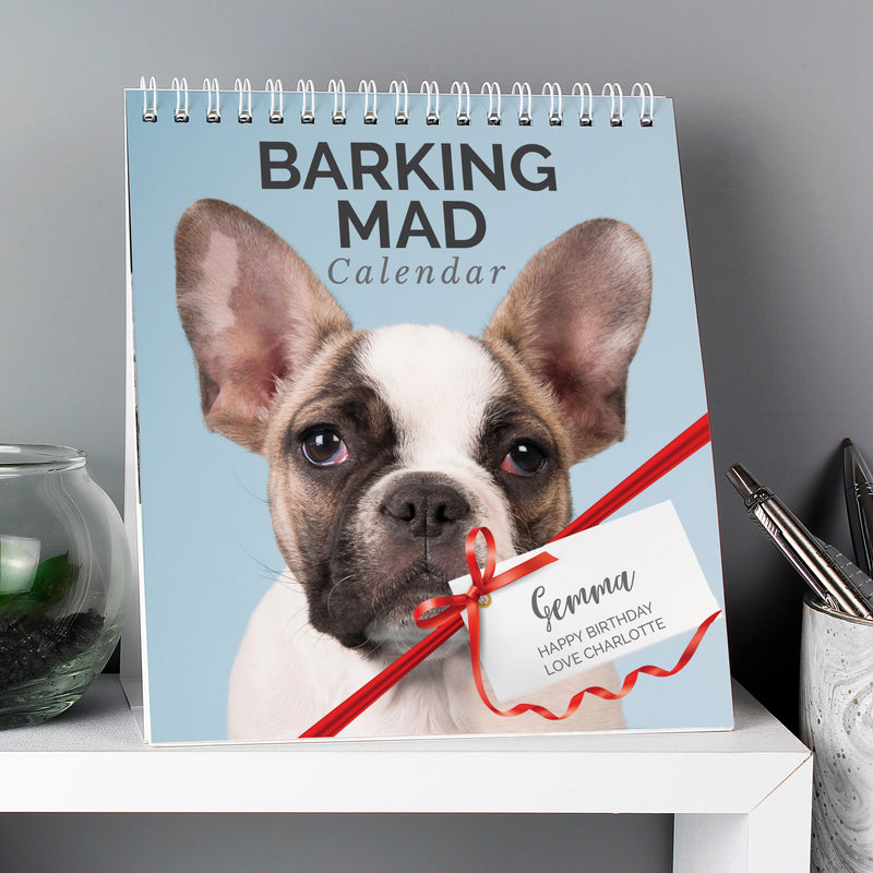 Personalised Barking Mad Dog Desk Calendar Stationery & Pens Everything Personal