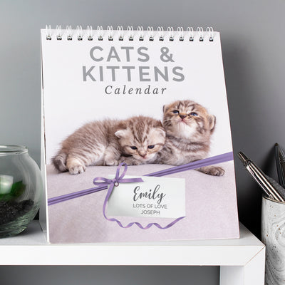 Personalised Cats and Kittens Desk Calendar Stationery & Pens Everything Personal