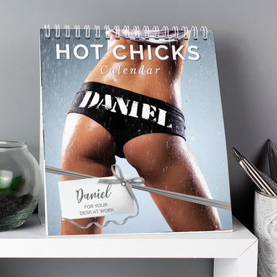 Personalised Hot Chicks Desk Calendar Stationery & Pens Everything Personal