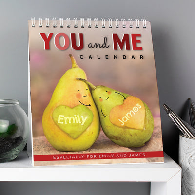 Personalised Couples Desk Calendar Stationery & Pens Everything Personal