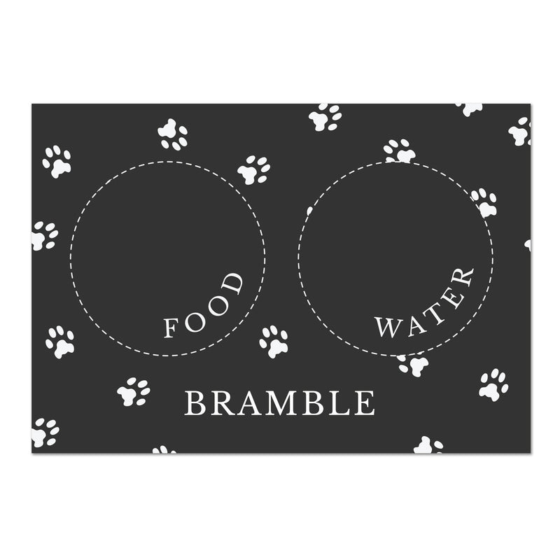 Personalised Black Pet Placemat Pet Gifts Everything Personal