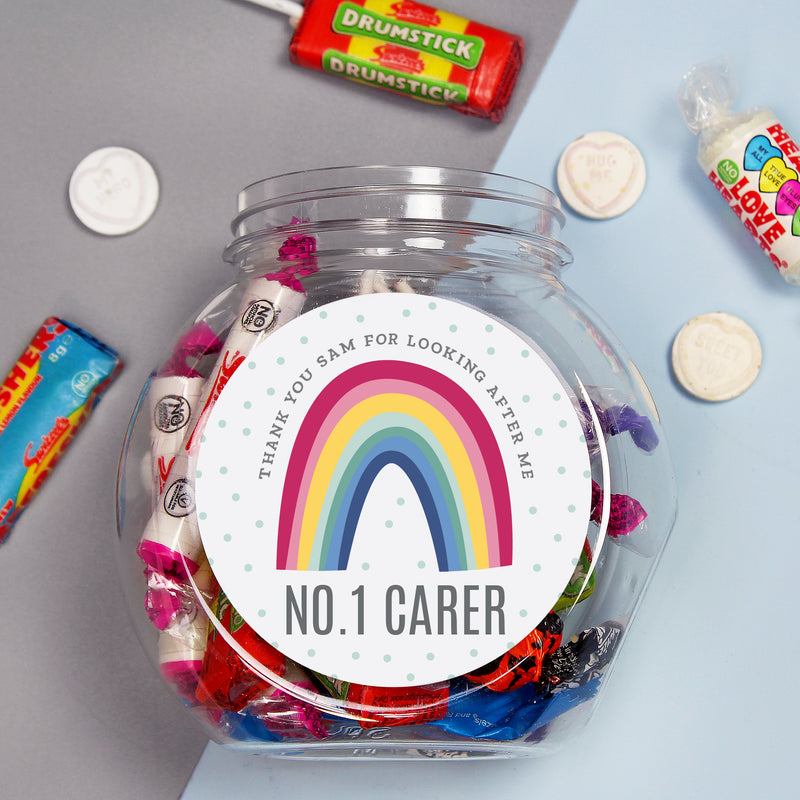 Personalised Rainbow Sweet Jar Confectionery Everything Personal