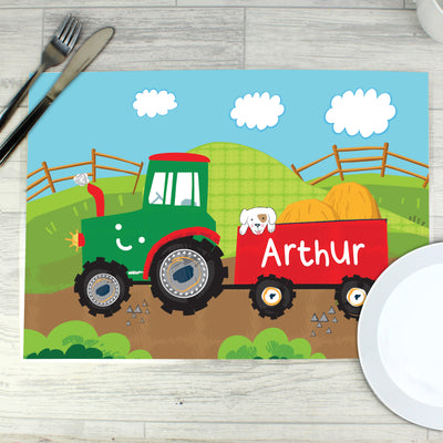 Personalised Tractor Placemat Mealtime Essentials Everything Personal