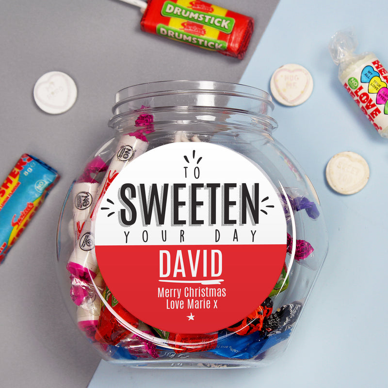 Personalised To Sweeten Your Day Sweet Jar Confectionery Everything Personal
