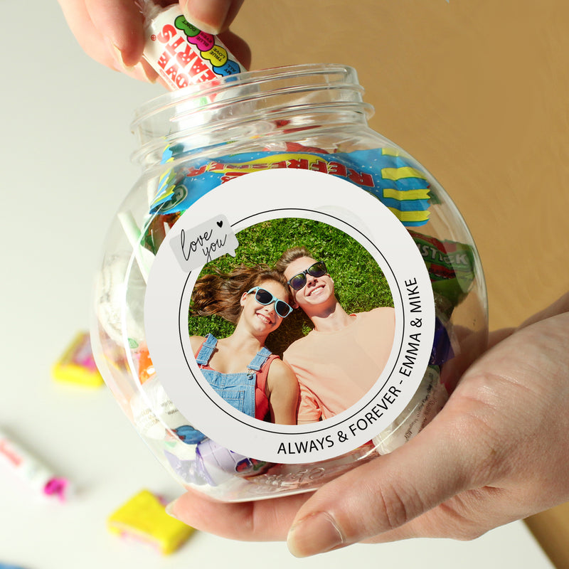 Personalised Love You Snapshot Photo Upload Sweet Jar Confectionery Everything Personal