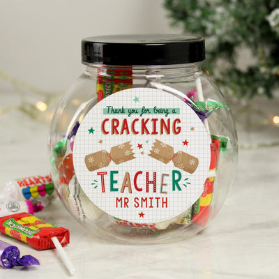 Personalised Cracking Teacher Sweet Jar Confectionery Everything Personal