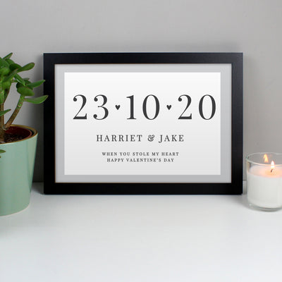 Personalised Free Text Landscape A4 Black Framed Print Framed Prints Everything Personal