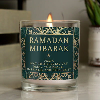 Personalised Eid and Ramadan Jar Candle Candles & Reed Diffusers Everything Personal