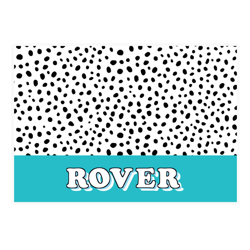 Personalised Blue Spots Dog Placemat Pet Gifts Everything Personal