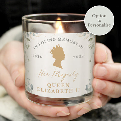 Personalised Queens Commemorative Small Candle Jar Candles & Reed Diffusers Everything Personal
