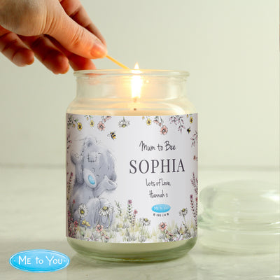 Personalised Me to You Floral Large Scented Jar Candle Candles & Reed Diffusers Everything Personal