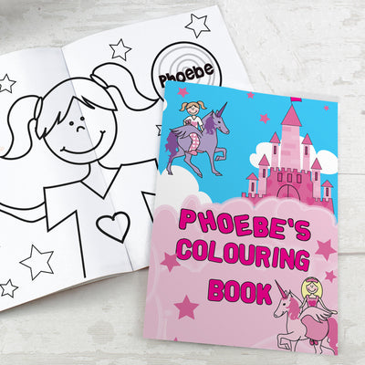Personalised Princess & Unicorn Colouring Book Books Everything Personal