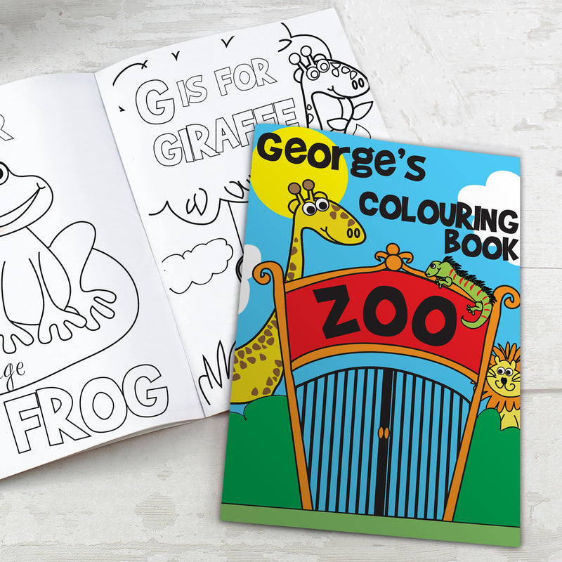 Personalised Zoo Colouring Book Books Everything Personal