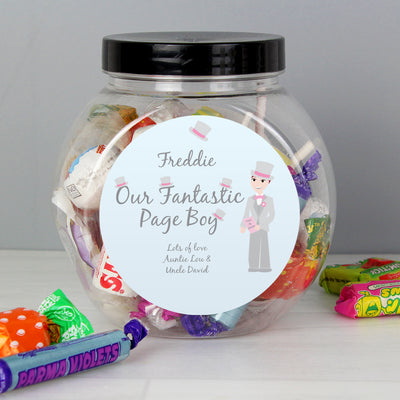 Personalised Fabulous Pageboy Sweet Jar Confectionery Everything Personal