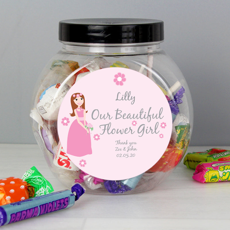Personalised Fabulous Flowergirl Sweet Jar Confectionery Everything Personal