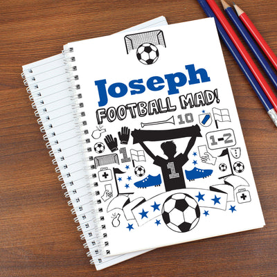 Personalised Football A5 Notebook Stationery & Pens Everything Personal