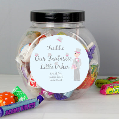 Personalised Fabulous Usher Round Sweet Jar Confectionery Everything Personal