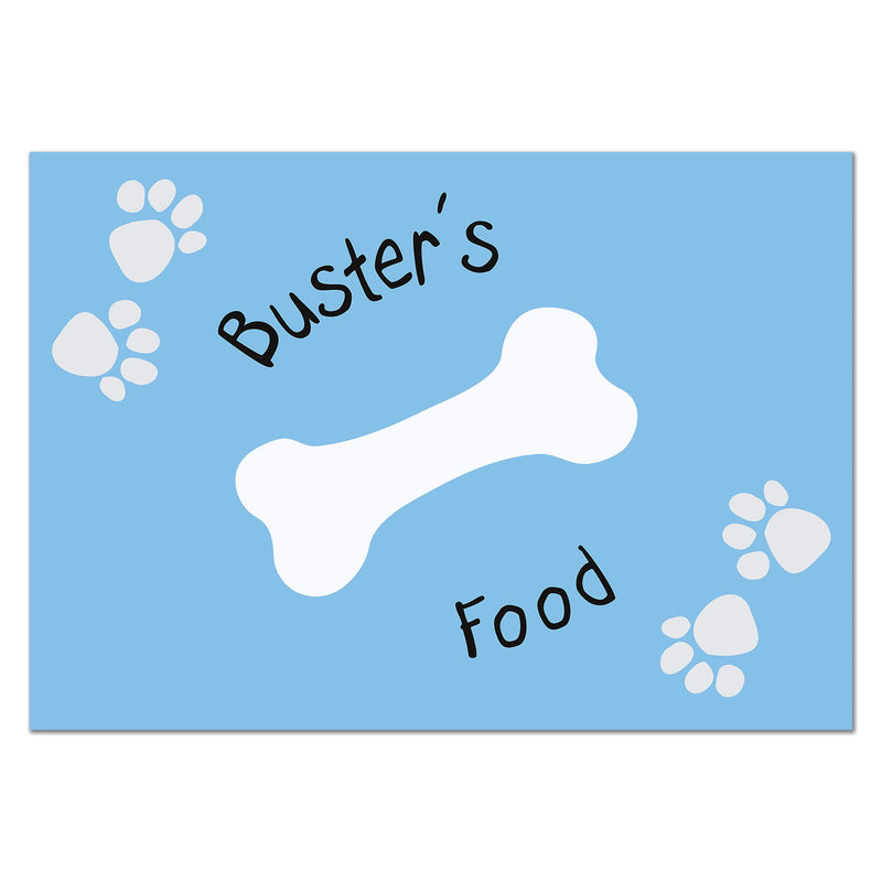 Personalised Blue Paw Print Dog Placemat Pet Gifts Everything Personal