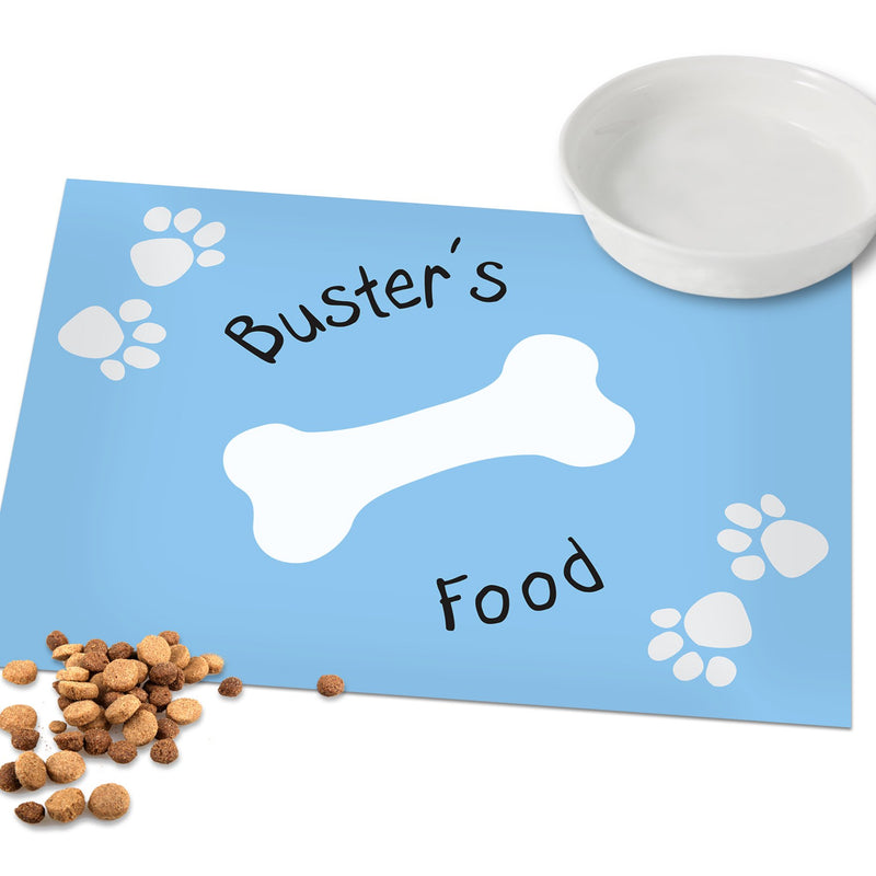 Personalised Blue Paw Print Dog Placemat Pet Gifts Everything Personal