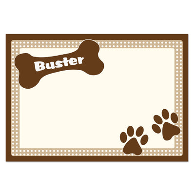 Personalised Brown Dotty Dog Placemat Pet Gifts Everything Personal