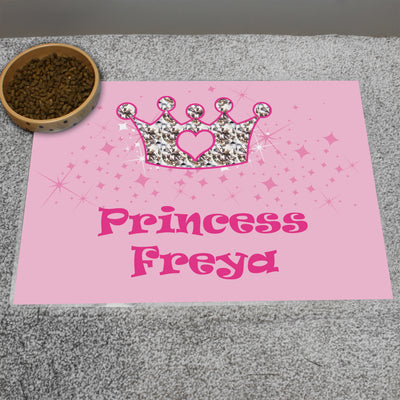 Personalised Pink Princess Pet Placemat Pet Gifts Everything Personal