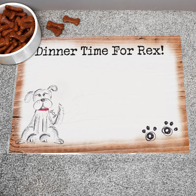 Personalised Scribble Dog Placemat Pet Gifts Everything Personal