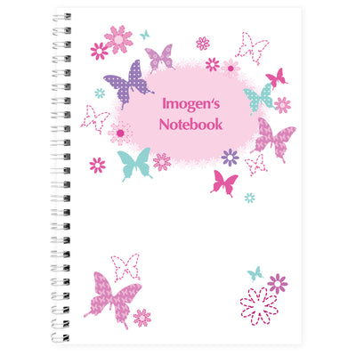 Personalised Butterfly A5 Notebook Stationery & Pens Everything Personal
