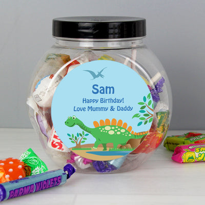 Personalised Dinosaur Sweets Jar Confectionery Everything Personal