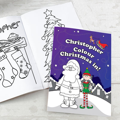 Personalised Its Christmas Elf Colouring Book Books Everything Personal