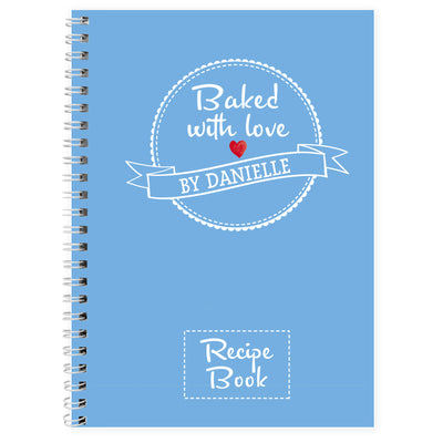 Personalised Baked With Love Recipes A5 Notebook Stationery & Pens Everything Personal