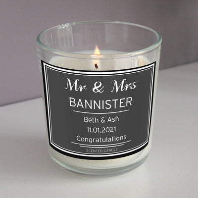 Personalised Classic Scented Jar Candle Candles & Reed Diffusers Everything Personal