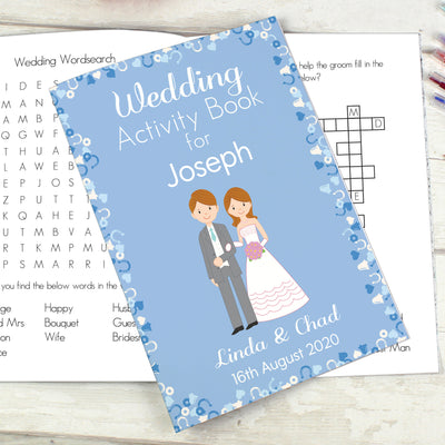 Personalised Wedding Activity Book for Boys Books Everything Personal