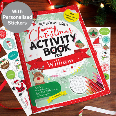 Personalised Christmas Activity Book with Stickers Books Everything Personal