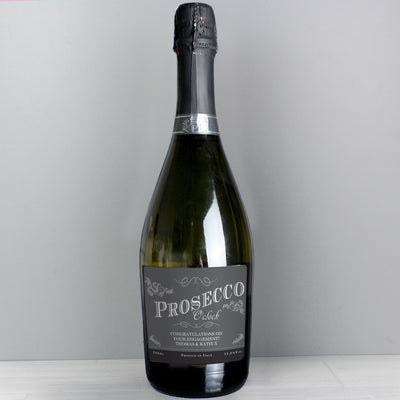 Personalised 'Prosecco O'Clock' Bottle of Prosecco Alcohol Everything Personal