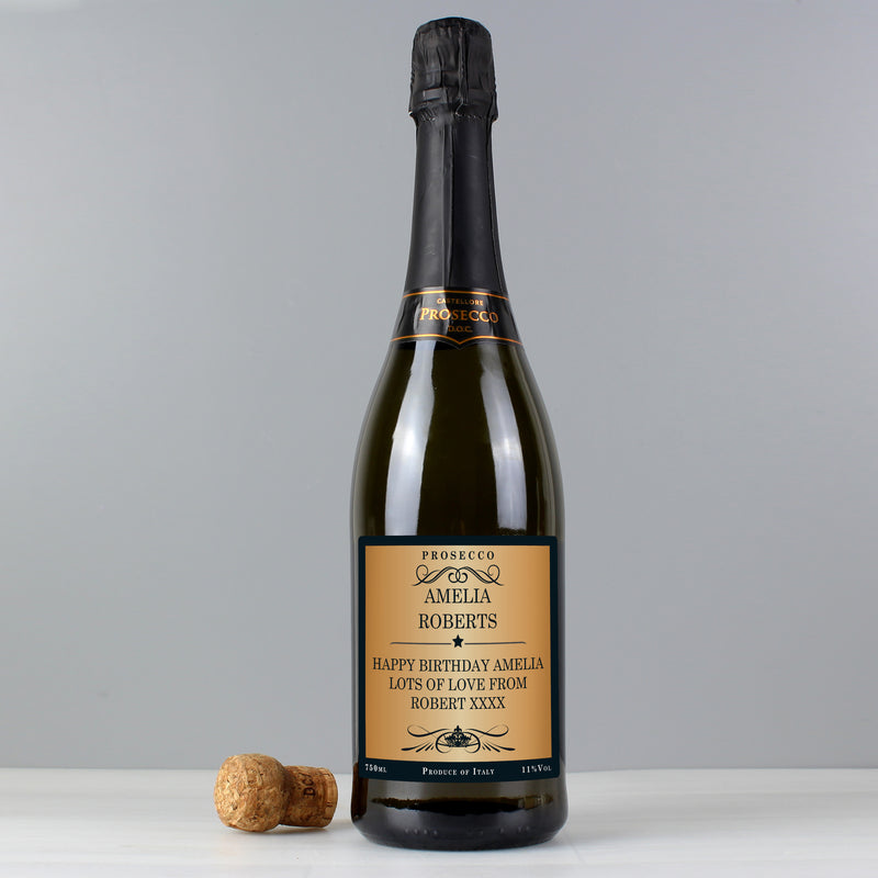 Personalised Bottle of Prosecco Food & Drink Everything Personal