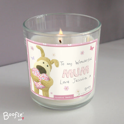 Personalised Boofle Flowers Scented Jar Candle Candles & Reed Diffusers Everything Personal