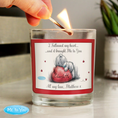 Personalised Me To You Heart Scented Jar Candle Candles & Reed Diffusers Everything Personal