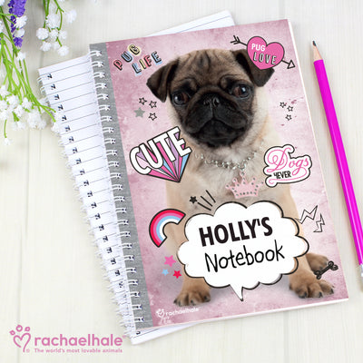 Personalised Pug A5 Notebook Stationery & Pens Everything Personal
