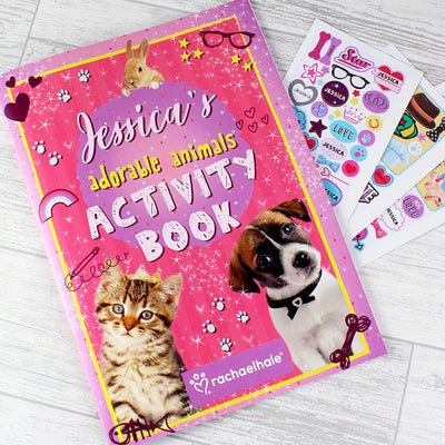 Personalised Adorable Animals Activity Book With Stickers Books Everything Personal
