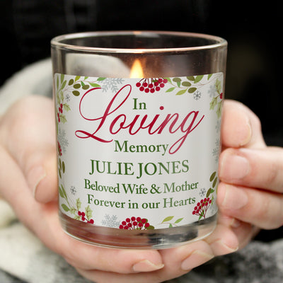 Personalised In Loving Memory Scented Jar Candle Candles & Reed Diffusers Everything Personal