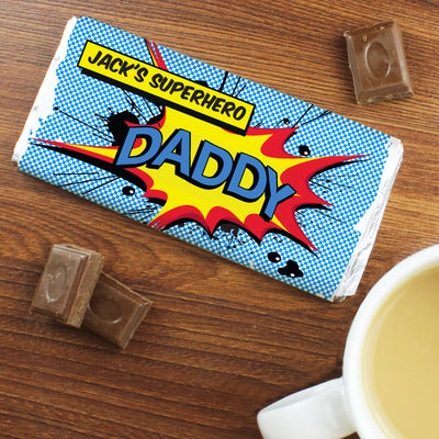 Personalised Super Hero Comic Book Chocolate Bar Confectionery Everything Personal